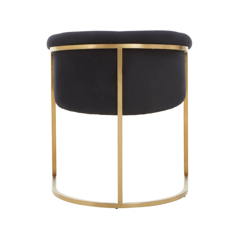 Luxe Black Velvet Dining Chair