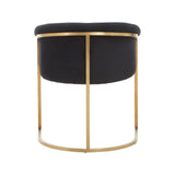 Luxe Black Velvet Dining Chair