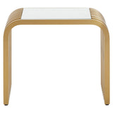 Elegance Gold Glass End Table