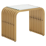 Elegance Gold Glass End Table