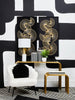 Elegance Gold Glass End Table