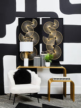 Elegance Gold Glass End Table