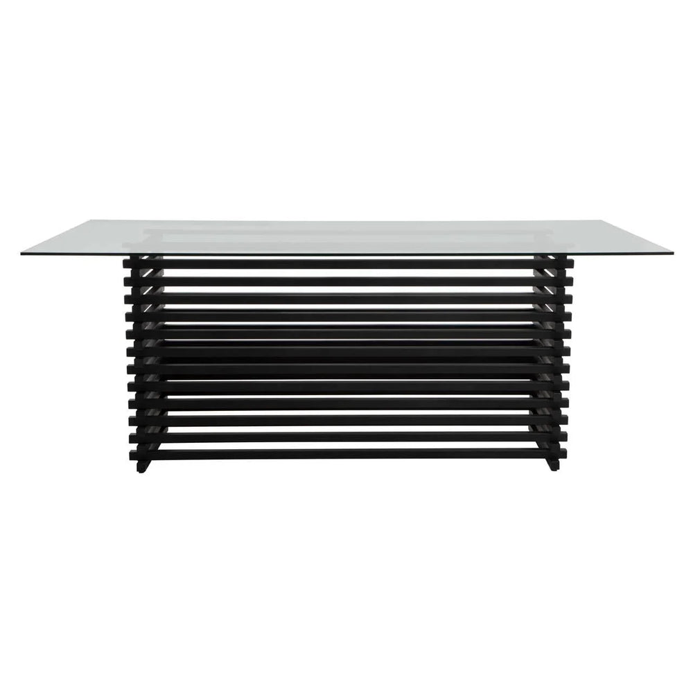 Deco Black Glass Dining Table