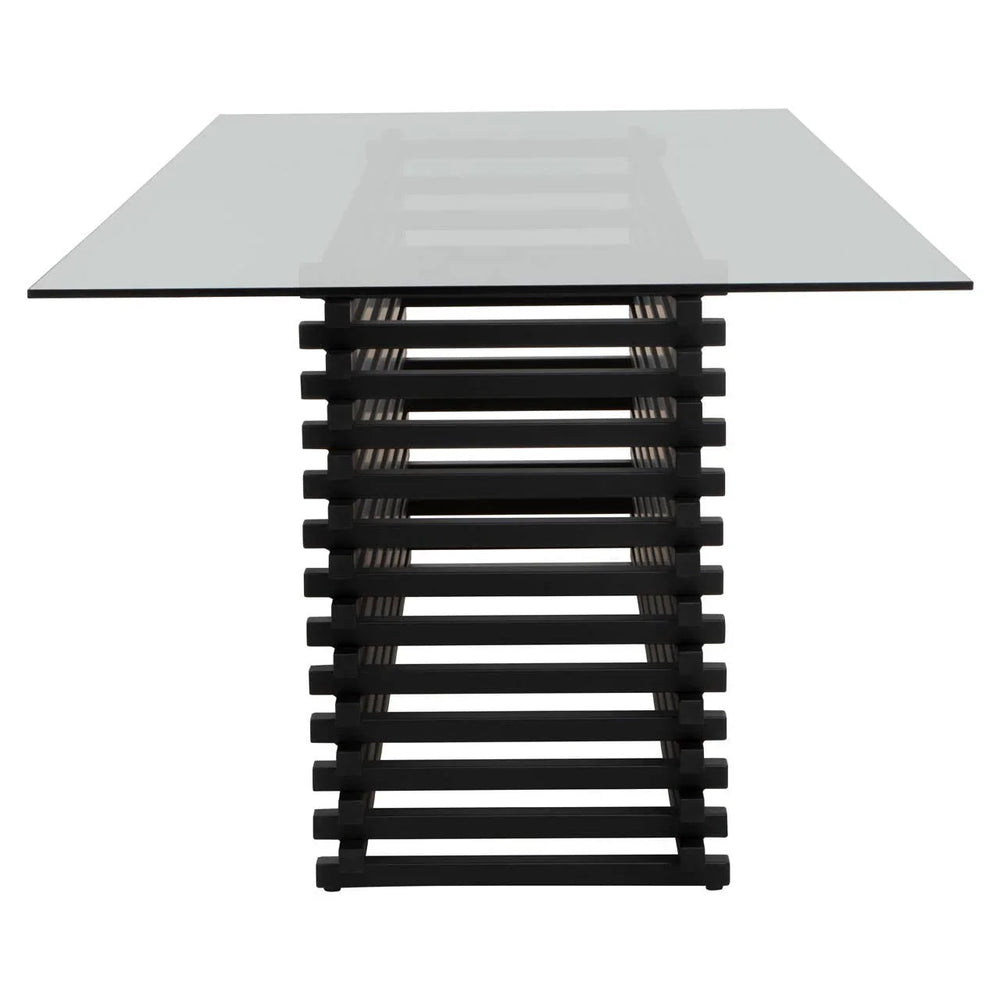 Deco Black Glass Dining Table