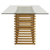 Luxe Gold Glass Dining Table