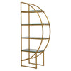 Deco Gold Glass Shelf Unit