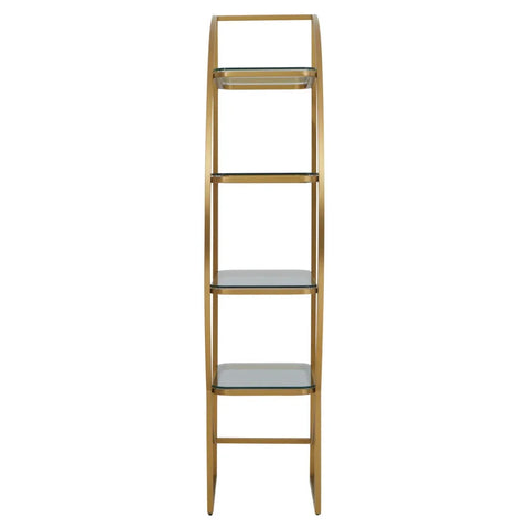 Deco Gold Glass Shelf Unit
