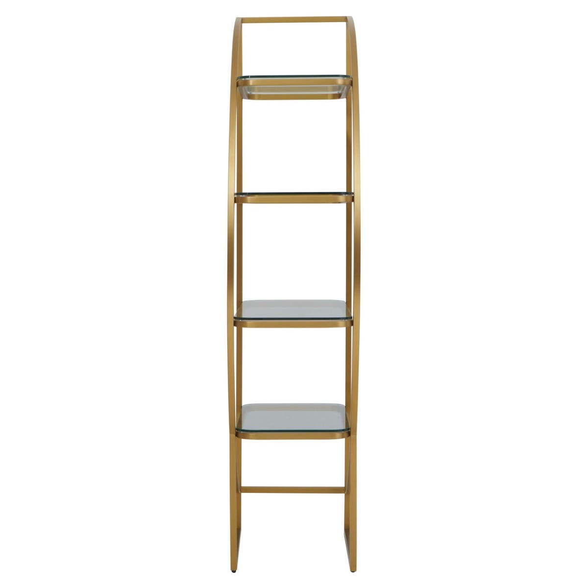 Deco Gold Glass Shelf Unit