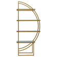 Deco Gold Glass Shelf Unit