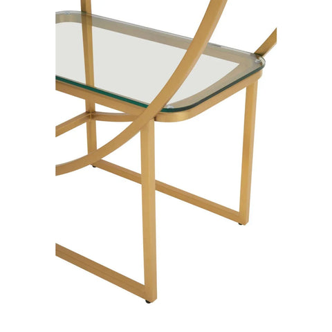 Deco Gold Glass Shelf Unit