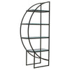 Deco Black Glass Shelf Unit
