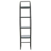 Deco Black Glass Shelf Unit