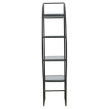 Deco Black Glass Shelf Unit