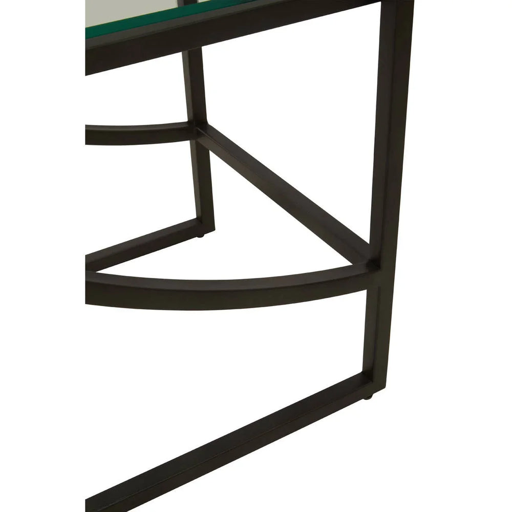 Deco Black Glass Shelf Unit