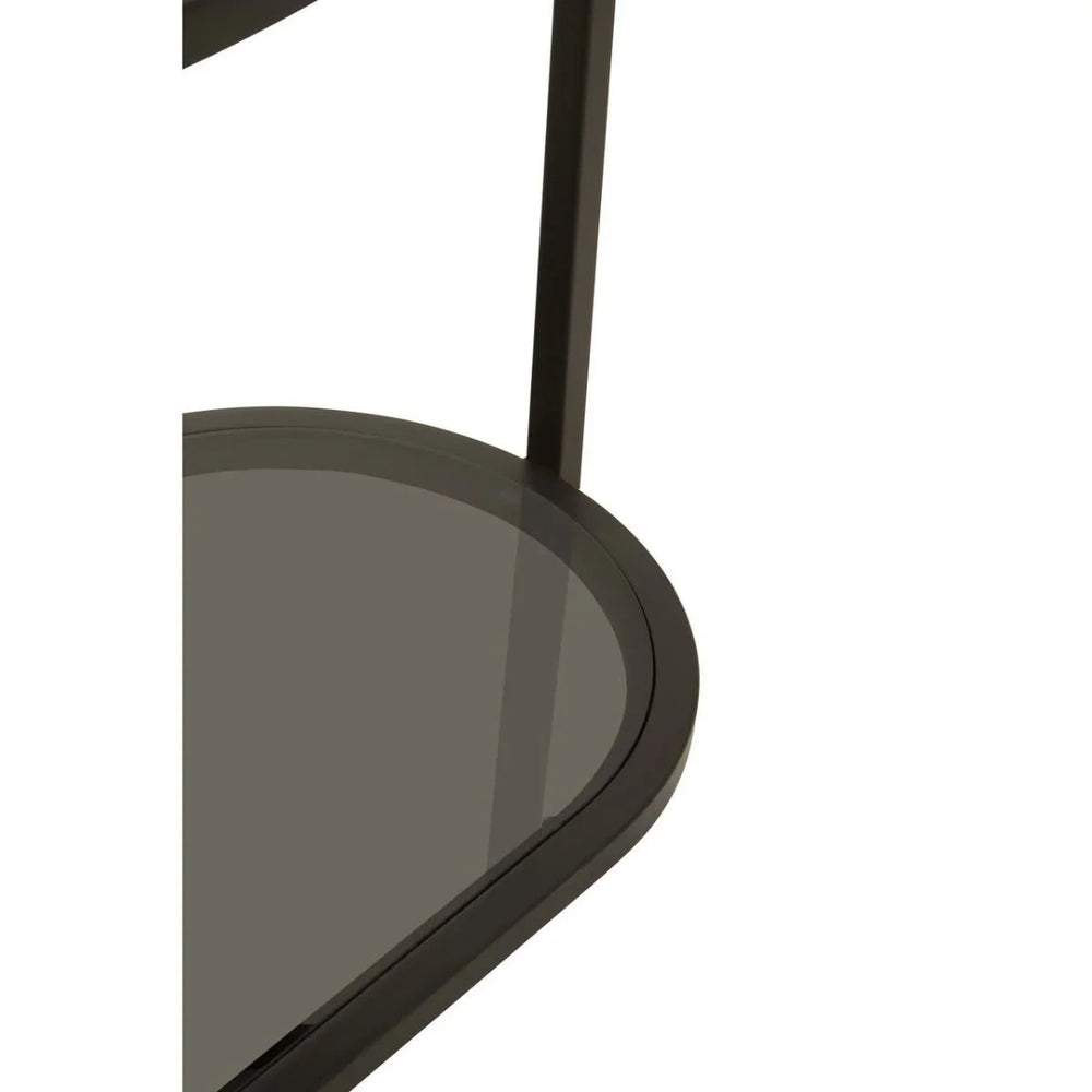 Retro Black Glass Shelf