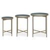 Sleek Grey Metal Side Tables