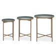 Sleek Grey Metal Side Tables