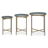 Sleek Grey Metal Side Tables