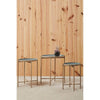 Sleek Grey Metal Side Tables