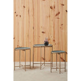 Sleek Grey Metal Side Tables
