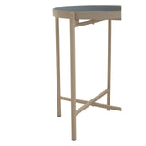 Sleek Grey Metal Side Tables
