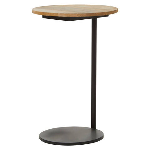Rustic Round Wood Side Table