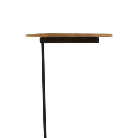 Rustic Round Wood Side Table