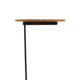 Rustic Round Wood Side Table