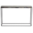 Silver Metallic Modern Console Table