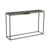 Silver Metallic Modern Console Table