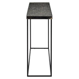 Silver Metallic Modern Console Table