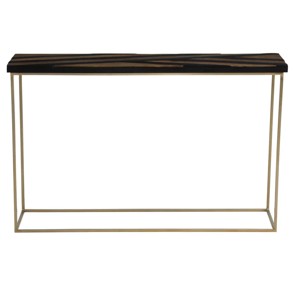 Golden Stripes Acacia Console