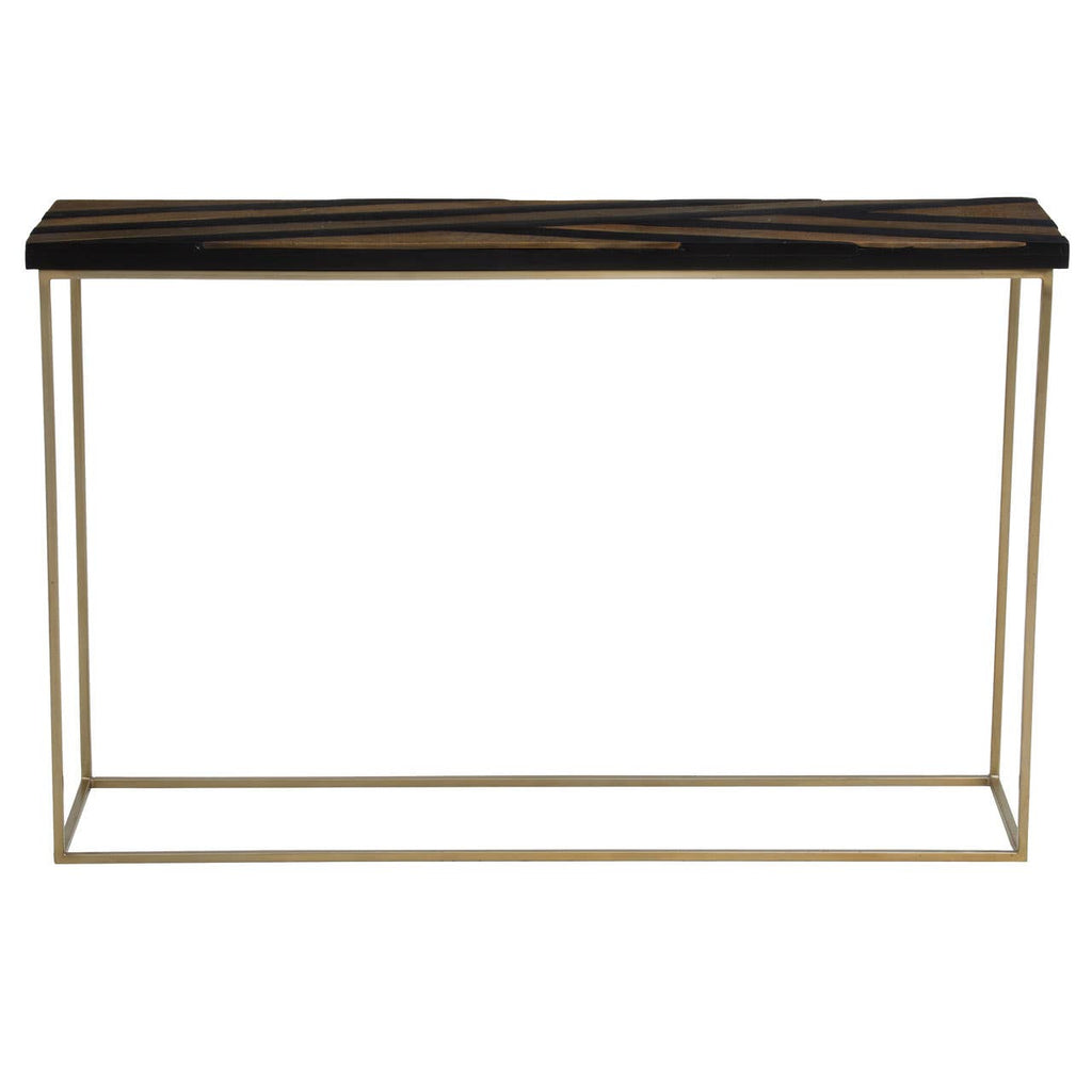 Golden Stripes Acacia Console