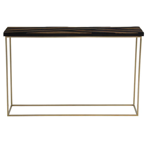 Golden Stripes Acacia Console