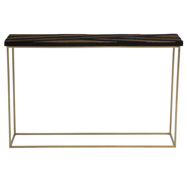 Golden Stripes Acacia Console