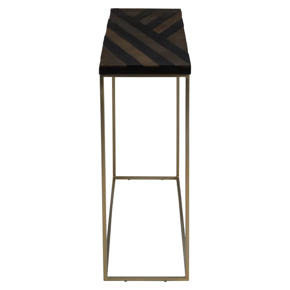 Golden Stripes Acacia Console