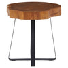 Rustic Teak Asymmetrical Side Table