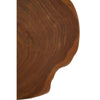 Rustic Teak Asymmetrical Side Table