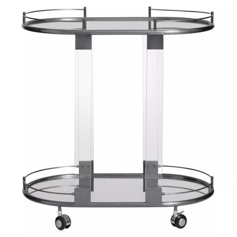 Modern Oval Bar Trolley