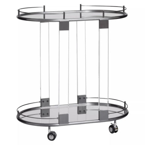 Modern Oval Bar Trolley