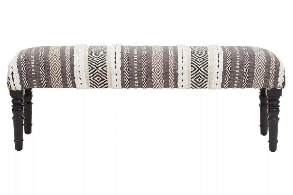 Boho Chic Cushioned Bench
