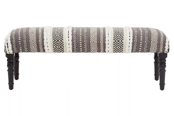 Boho Chic Cushioned Bench