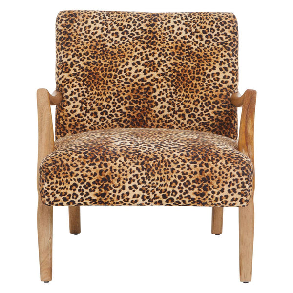 Luxe Leopard Print Accent Chair