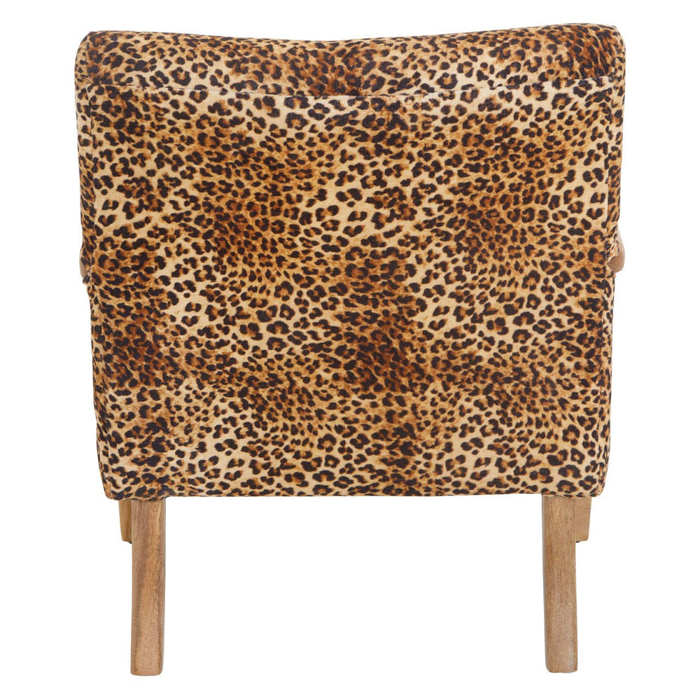 Luxe Leopard Print Accent Chair