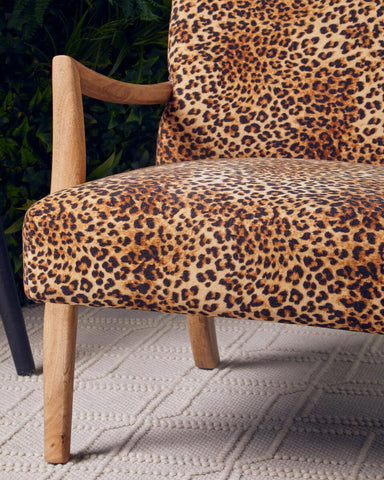 Luxe Leopard Print Accent Chair