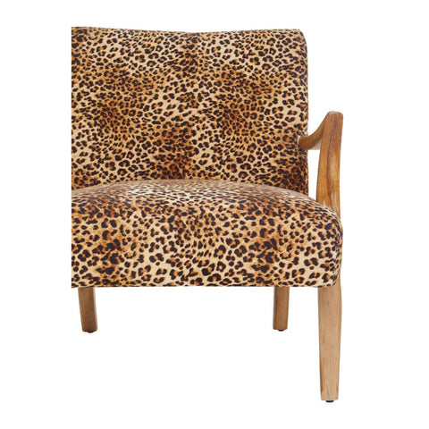 Luxe Leopard Print Accent Chair