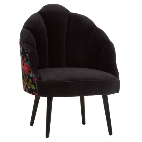 Peacock Motif Accent Chair