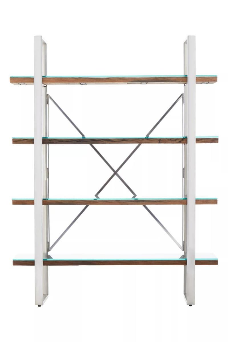 Natural Wood Four Tier Shelf