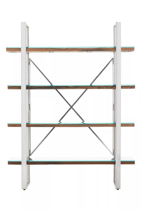 Natural Wood Four Tier Shelf