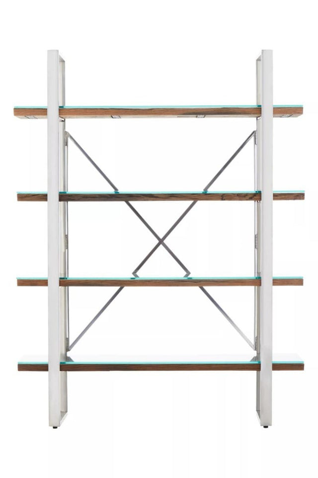 Natural Wood Four Tier Shelf